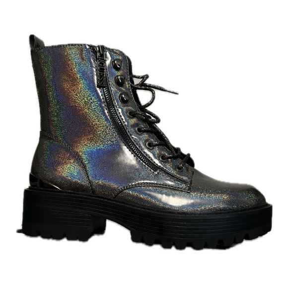 GUESS Fearne Combat Boot in Red - Picture 1 of 6